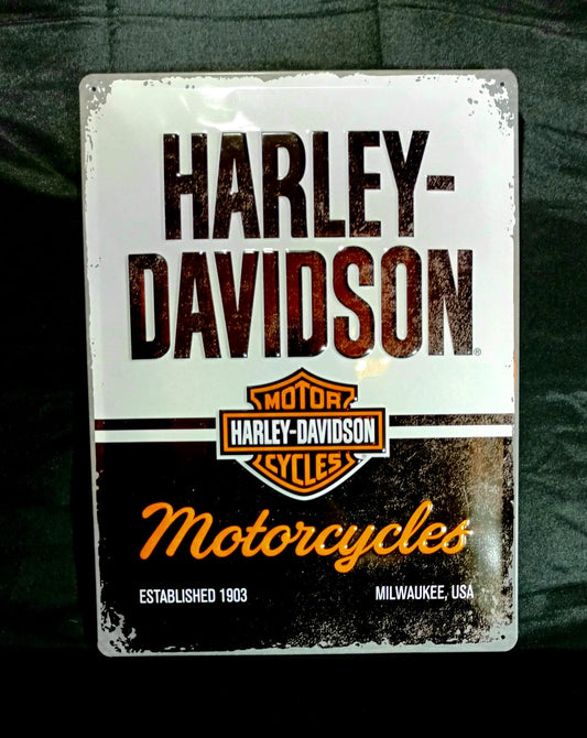 Blechschild "Harley Davidson Motorcycle"